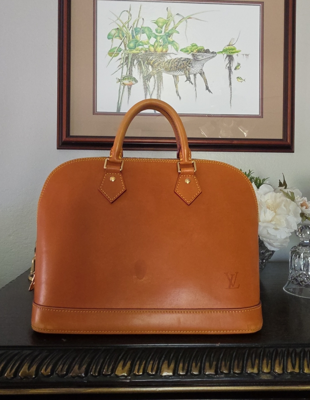💥ULTRA RARE💥 Louis Vuitton Alma Pm In Nomade Leather